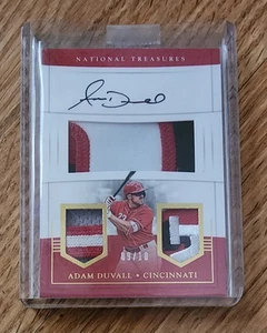 2017 National Treasures Unique Triple Patch Adam Duvall 9/10 EBAY 1/1 Rare - Picture 1 of 2