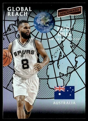 2016-17 Panini Aficionado Global Reach Patty Mills San Antonio Spurs #128 - Image 1 of 2