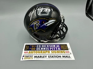 Ed Dickson Baltimore Ravens Oregon Ducks signed Fanfirst Cert signed mini helmet - Picture 1 of 5