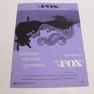 Lalo Schifrin Theme from The Fox Movie Piano Sheet Music 1968 Warner-Sevarts - Picture 1 of 4
