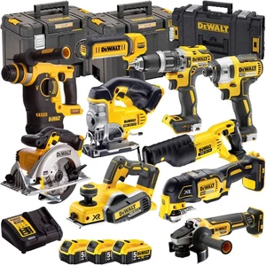 Dewalt 18V XR 10 Piece Combo Tool Kit 3 x 5.0Ah Battery Charger & Case DEW-KIT4M - Picture 1 of 23