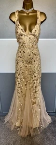 Elegant Cruise Evening Prom Wedding Party Cocktail Maxi Dress Sz 14 - Picture 1 of 3