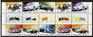 AUSTRALIA 2002 RACING CARS GUTTER STRIPS UNMOUNTED MINT, MNH - Picture 1 of 1