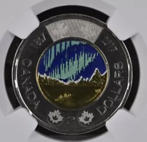 2017 CANADA $2 TWO DOLLAR DANCE OF THE SPIRITS GLOW IN THE DARK NGC GRADED MS65 - Picture 1 of 4