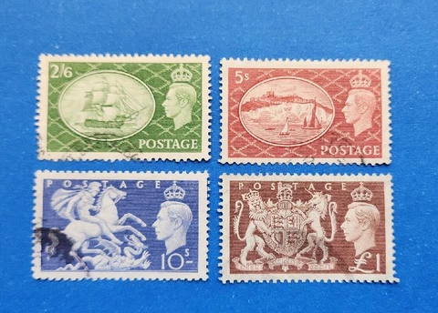 Great Britain Stamps, Scott 286-289  Complete Set Used Cover
