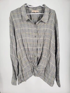 Gibson Latimer XL Gray Plaid Windowpane Check Long Sleeve Button Down - Picture 1 of 7