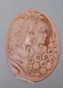 Cameo handmade VCTORIAN MODEL, without pantograph, great realism. 70x53 mm - Picture 1 of 3