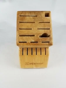 Wusthof Beechwood Light Oak 17 Slot WOOD Storage knife Block Good Used Condition - Picture 1 of 12