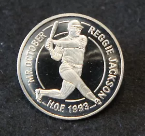 Liberia 1994 1 dollaro UNC condizioni HOF Reggie Jackson bello da collezione! - Foto 1 di 2