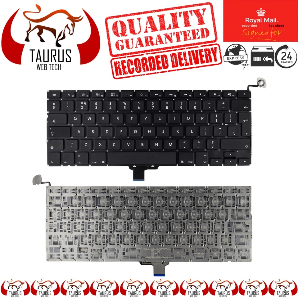 New Apple MACBOOK PRO UNIBODY 13" A1278 Keyboard UK Layout 2009/10/11/12/13 F129 - Image 1 of 4