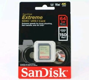 SanDisk Extreme 64GB SDXC Class 10 Memory Card for Canon 150MB/s  NEW Genuine 