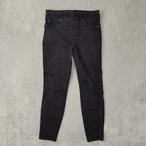 Pantalones de mezclilla Spanx para mujer talla mediana 29X25 negros elásticos tiro alto recortados al tobillo - Imagen 1 de 10