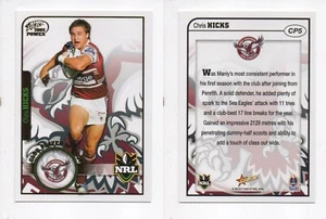 2005 NRL Select Club Player of 2004 #CP5 Chris Hicks Manly Sea Eagles - Bild 1 von 1