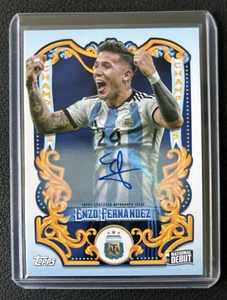 2023 Topps Argentina Fileteado ENZO FERNANDEZ RC - Campeones Debut Nacional Auto - Imagen 1 de 2