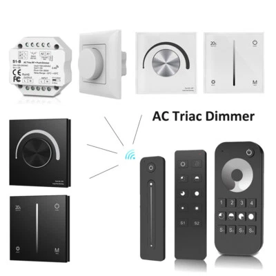 Wireless AC Triac LED Dimmer Switch 2.4G RF Remote Brightness Control for Lamp - Image 1 of 4