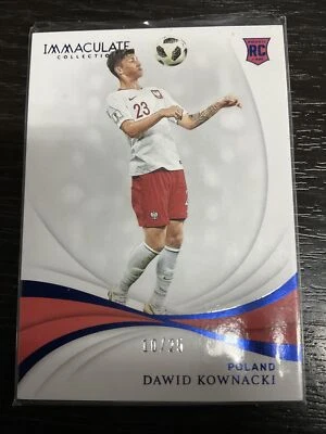 2018-19 Panini Immaculate Soccer Dawid Kownacki  /25 RC Blue Parallel Poland  SP - Image 1 of 2