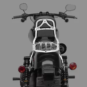 18" Height Backrest Sissy Bar Luggage Rack For Harley Dyna Low Rider Wide Glide - Foto 1 di 7