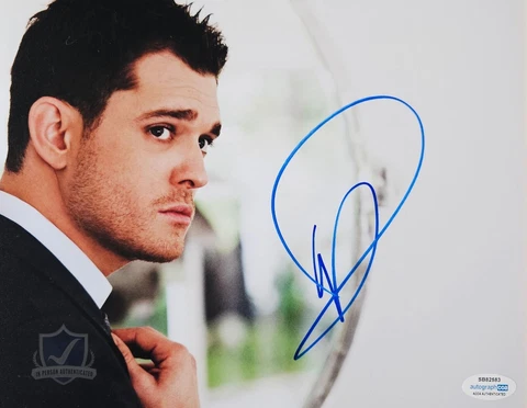 Michael Buble Signed 10x8 Photo ACOA Certified SB82583 Cover