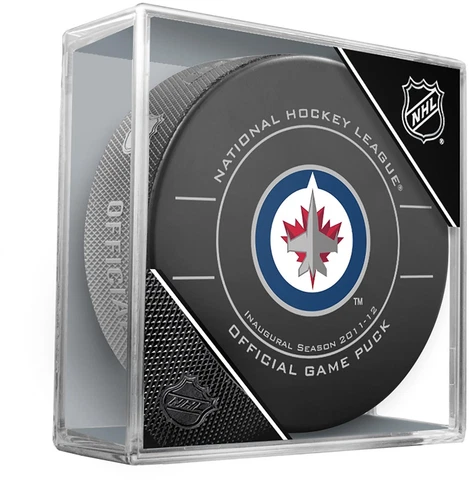 Winnipeg Jets Unsigned Inglasco 2011-12 Inaugural Season Official Game Puck Cover