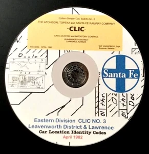 Atchison Topeka & Santa Fe 1982 Leavenworth District  CLIC #3  PDF Pages on DVD - Picture 1 of 6