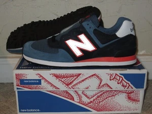 New Balance US574BL 574 Connoisseur Pintores Azul Marino Naranja Talla 10 ¡NUEVO! 2014 - Imagen 1 de 10