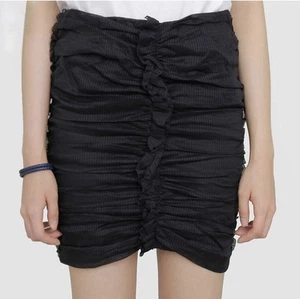ISABEL MARANT Lypsi Ruched Cotton Organdy Mini Skirt in Black Size FR 34 / US 2 - Picture 1 of 7