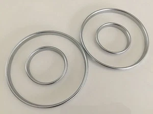 E30 Silver Cluster gauge Dashboard rings speedo M3 320is M325i 333i BMW 3 Series - Picture 1 of 7