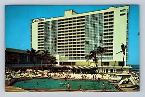 Miami Beach FL-Florida, The Carillon Hotel Pool & Cabana Club, Vintage Postcard