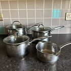 Stellar 4 Piece Cookware Pan Set With Lids Suitable For Induction 7000