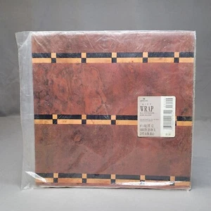Vintage Hallmark Geschenkpapier braun alle Anlässe Geschenkpapier 2 Blatt Glanz Neu aus altem Lagerbestand - Bild 1 von 5