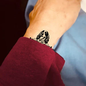 Cocker Spaniel Dog Temporary Tattoo (Set of 6) - Picture 1 of 3