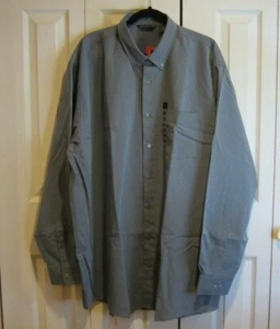Massini Men's Button Front BIG & TALL Casual Shirt Long Sleeve Blue/Gray 2XLT  - Picture 1 of 6