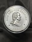 1863 Washington Pattern Two Cent Tribute Judd 305 2 oz Silver High Relief Round