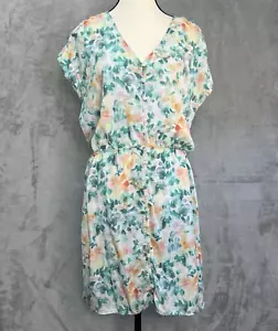 Cloth & Stone Cutout Minikleid Damen Gr. XL Blumen Aquarell Frühling - Bild 1 von 15