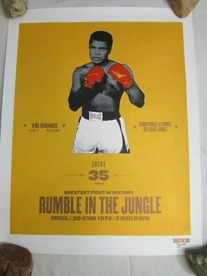 Muhammad Ali 1974 Zaire Rumble in the Jungle Limited Edition Poster 18"x23" NEW - Image 1 of 4