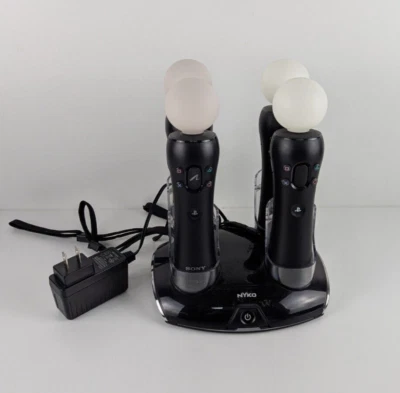 Sony PS3 PS4 Move Motion Controller Lot of 4 with Nyko Charging Station Tested - Image 1 of 4