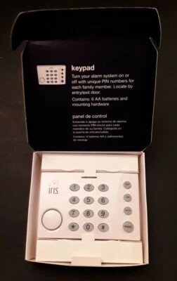 IRIS Model KPD800 White Home Security Wireless Keypad Z-Wave - Image 1 of 4