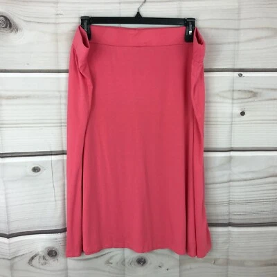 Unbranded Skirt Womens 5XL Jersey Stretch Knit A Line Elastic Waist Pull On Pink - Image 1 of 4