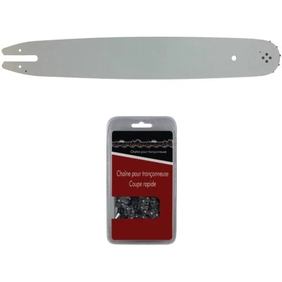 Guide 35 cm (14 pouces) + chaîne 50 maillons - Compatible tronçonneuses STIHL MS - Photo 1/2