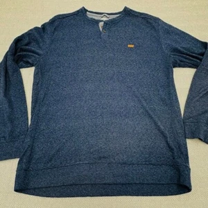 Levi's Long Sleeve Henley Shirt Blue Size Large - Picture 1 of 8
