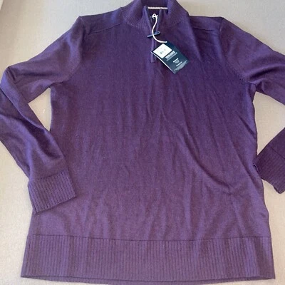 Smartwool Men's Sparwood Half Zip Sweater Woodsmoke Heather Burgundy Medium - Image 1 of 4
