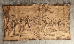 Handgewebter Vintage belgischer Wandteppich markiert "Made in Belgium", 19" x 35" - Bild 1 von 11