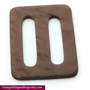 35x26mm 1930s Vintage brown buckle, 1930s art deco Vintage belt buckle Retro #8 - Picture 1 of 5