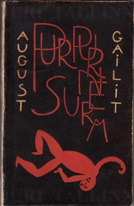 FUTURISM AVANT-GARDE Cover AUGUST GAILIT "Purpurne Surm" Novel ESTONIA 1924 - Picture 1 of 5