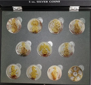 11 vergoldete Silber 2 Oz Queens Beasts Collection Boxed Edition - Bild 1 von 3