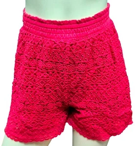 MARKS & SPENCER Niñas Borgoña Algodón Pantalones Cortos Cintura Elástica Reino Unido 7-8, 8-9, 9-10 Años - Imagen 1 de 3