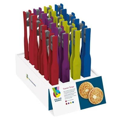 kitchen craft Colourworks Coloured Toaster Tongs - Image 1 of 2