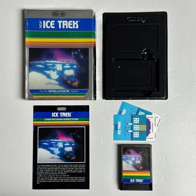 Ice Trek Intellivision 1983 IMAGIC Video Game Mattel CIB w/ 2 Overlays IM 7604 - Image 1 of 4