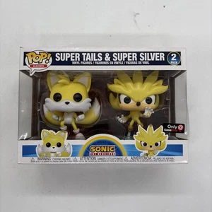 Funko Pop!: Sonic the Hedgehog - Paquete de 2 fotos GameStop de Super Tails y Super Silver - Imagen 1 de 8