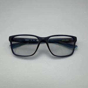 Nike Live Free 7091 411 Clear Blue Rectangle Eyeglasses 54-16 140 FRAMES ONLY - Picture 1 of 9